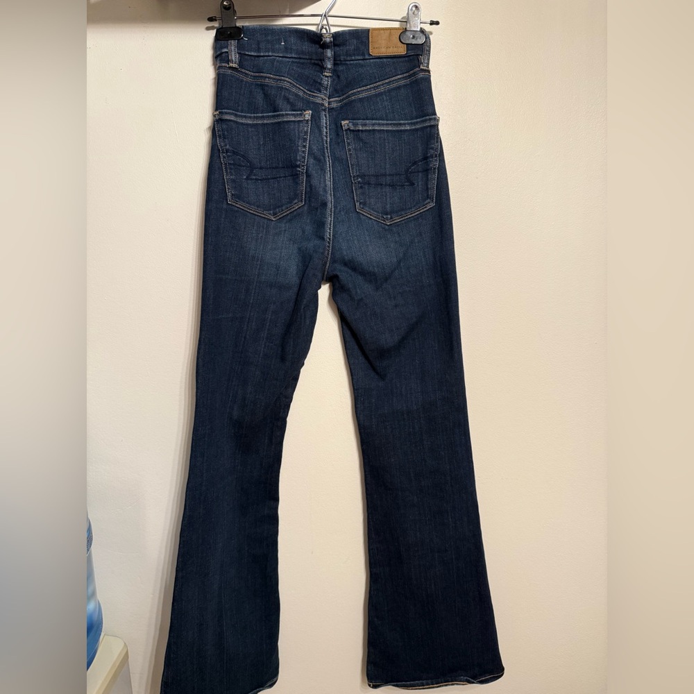 American Eagle Curvy Highest Rise Flare Jeans | Next Level Stretch | Size 0